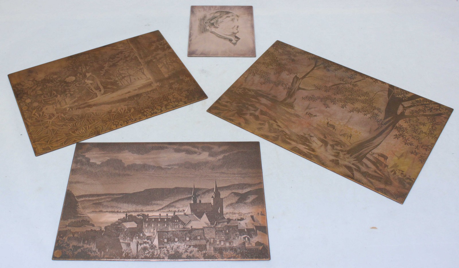 Approximately eighteen mixed copper printing plates, various subjects - Bild 2 aus 2
