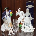 Two Royal Doulton ceramic figures, 'The Joker HN2252' and 'Balloon Lady HN2935' together with a