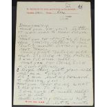 A letter written by Ronald Kray during his incarceration in Durham prison. The letter is addressed