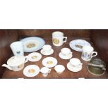 SECTION 39. A small collection of assorted commemorative tea wares including plates and cups,