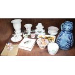 SECTION 35. An assortment of mixed ceramics, including a French Arts & Crafts pottery jug, a '