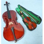 WITHDRAWN: An Antoni model no. ACC35 full-size cello with bow in padded bag, together with a