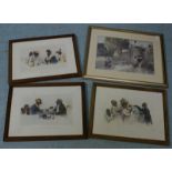 Three colour prints after Frances Brundage depicting African Americans for Raphael Tuck, together