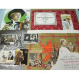 A collection of assorted film ephemera including an original quad poster for 'Savage Messiah' and