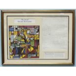 Stuart Sutcliffe (Ex Beatle) Abstract study, limited edition print number 248/1000, together with