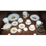 SECTION 39. A small collection of assorted commemorative tea wares including plates and cups,