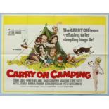 Carry On Camping - Directed by Gerald Thomas (1969) An original UK quad film poster printed by