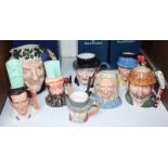 SECTION 20. Six Royal Doulton character jugs including 'WG Grace' D6845 'The Angler' D7065, 'The