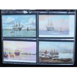 Approximately 207 postcards of mostly HMS Victory and Portsmouth harbour, some submarines, printed