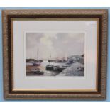 Don Micklethwaite (British 1936-) 'Low Tide' and 'Evening Harbour' signed limited edition colour