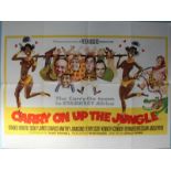Carry On Up The Jungle' (1970) British Quad film poster, Peter Rogers Production, art by Renato
