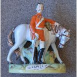 A Victorian Staffordshire figure of Field Marshal Robert Cornelius Napier (1810-1890) standing