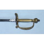 A George VI Court Sword, by Wilkinson & Son, with 32' blade with burnished Arabesque decoration,