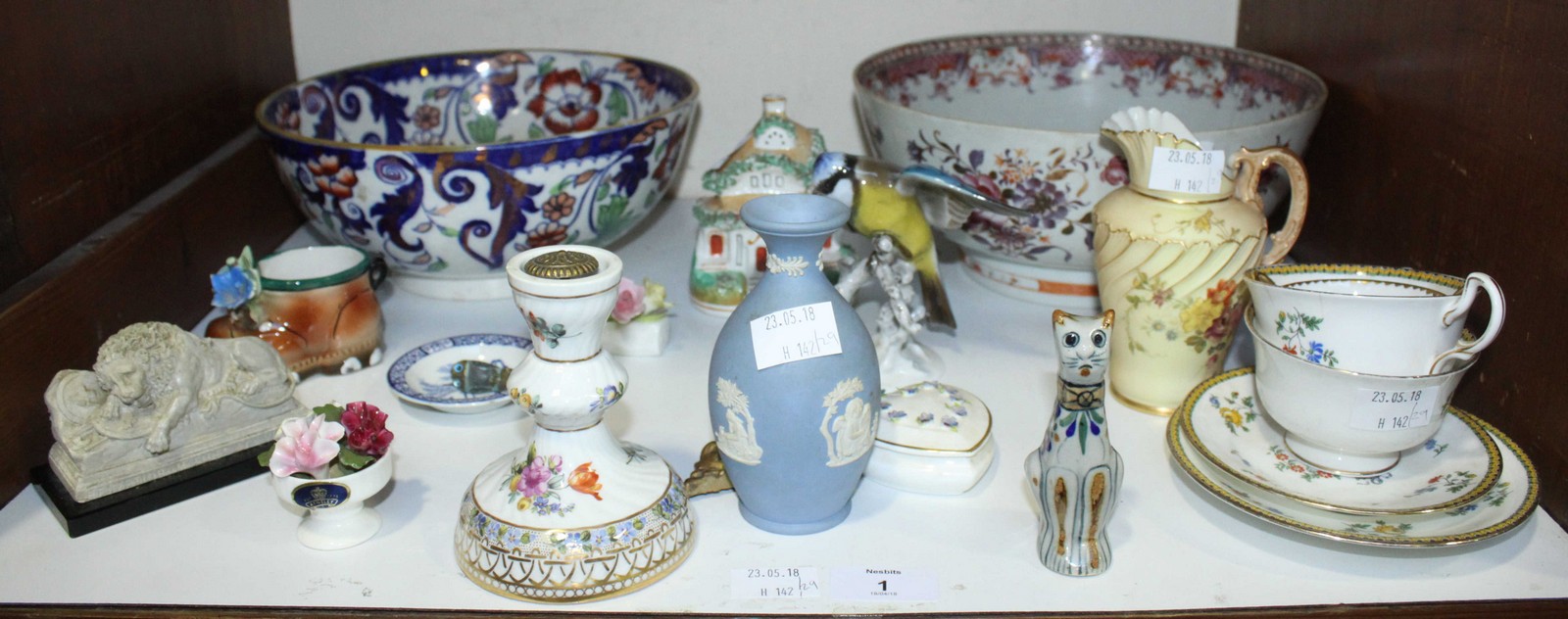 SECTION 1. An assortment of mixed ceramics including a Royal Worcester blush ivory jug, a