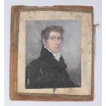 Early 19th century half-length seated portrait of a young man, believed to be Edward Augustus