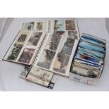 A quantity of postcards, topographical and various subjects, including photographic and printed,
