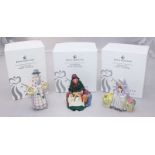 Three assorted boxed Royal Doulton miniature figures from the 'Miniature Street Vendors' series,