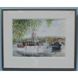 Neville Dutton (Contemporary) 'Dunkirk Little Ships at Henley 2015' Signed, watercolour. Mounted,