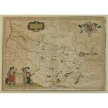 Picardia Regio Belgica, Auctore Joanne Surhonio, engraved map circa 1640 by Blaeu, Amsterdam, with