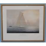 Tim Thompson (20th century) A pair of signed limited edition prints depicting yachts from the