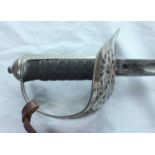 A George V 1896/1897 Pattern Infantry Officer's Sword, 32.5" fullered blade with burnished scrolling