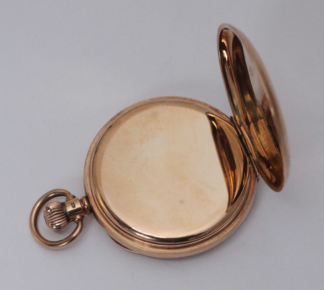 A 9ct gold pocket watch with seconds sub-dial, hallmarked Birmingham, case stamped 'Dennison Watch - Image 4 of 6