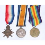 A WW1 Trio to 014609 Pte. D.W. Browning, comprising 1914-15 Star, War Medal and Victory Medal