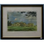 David Shepherd, 'North Front of Stowe,' and 'South Front of Stowe,' a pair of coloured prints,