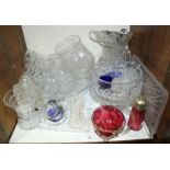 SECTION 30. A quantity of cut glass and cranberry glass etc
