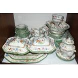 SECTION 7. An extensive Copeland 'Chinese Rose,' dinner and tea set of over seventy pieces including