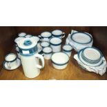 SECTION 34. A thirty-two piece Wedgwood ceramic 'Blue Pacific' tea and coffee service comprising