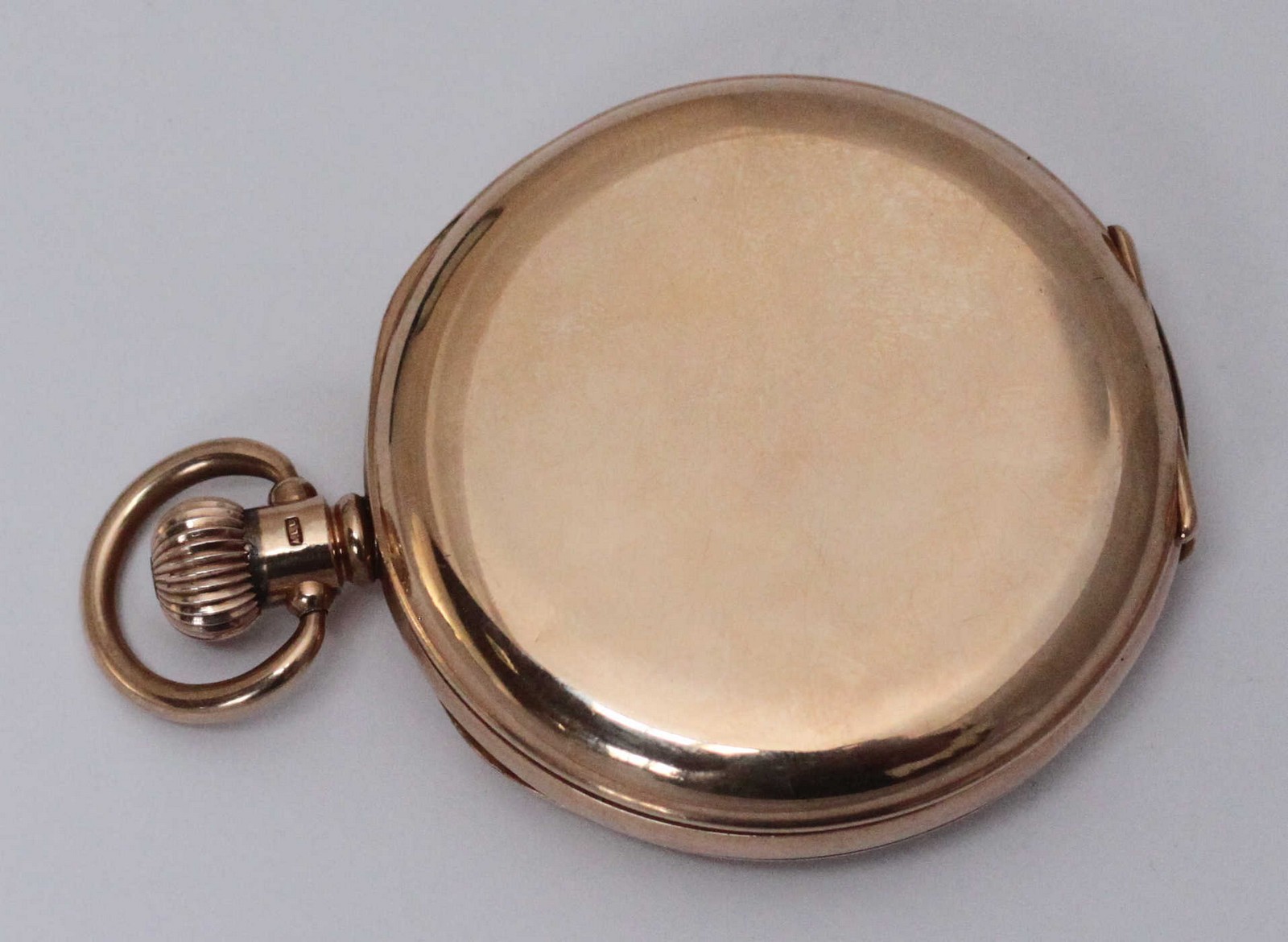 A 9ct gold pocket watch with seconds sub-dial, hallmarked Birmingham, case stamped 'Dennison Watch - Image 6 of 6