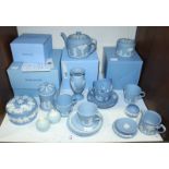 SECTION 16. A collection of assorted Wedgwood Jasperware pottery items including a signed, limited