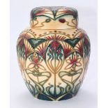 A Moorcroft for Liberty Ginger Jar & Cover decorated in the 'Star of Bethlehem' pattern after Rachel