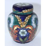 A Moorcroft for B&W Thornton pottery ginger Jar & Cover painted in the 'King Lear' pattern after