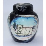 A Moorcroft pottery ginger jar and cover in the 'Arctic Tundra' pattern designed by Sian Leeper,