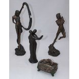 A pair of Michael Talbot limited edition bronzed-composite sculptures, 'Mistral Spirit of Wind,'