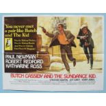 Butch Cassidy And The Sundance Kid (1969) British Quad film poster, artwork by Tom Beauvais, printed