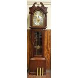 A 20th century mahogany eight-day longcase clock by Richard Broad of Bodmin, Cornwall, with swan-