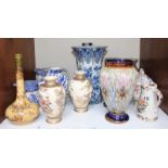 SECTION 5. A collection of assorted Oriental and mixed ceramic items including a Japanese vase of