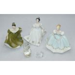 SECTION 43. Three various Royal Doulton porcelain figures of ladies, comprising 'Kate HN.2789', '