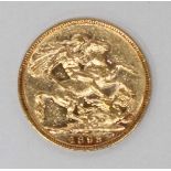 A 22ct gold full sovereign, dated 1893