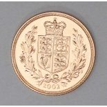 A 22ct gold full sovereign, dated 2002