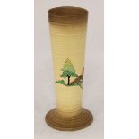 A Clarice Cliff 'Lorna' pattern vase, shape '613', base marked 'Wilkinson England'. 27cm high.