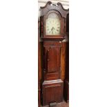 A mahogany 30-hour longcase clock, with painted dial, Roman numerals and calendar aperture,