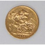 A 22ct gold full sovereign, dated 1876