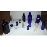 SECTION 10. Various blue bottles, a number of assorted poison bottles and various coloured eye