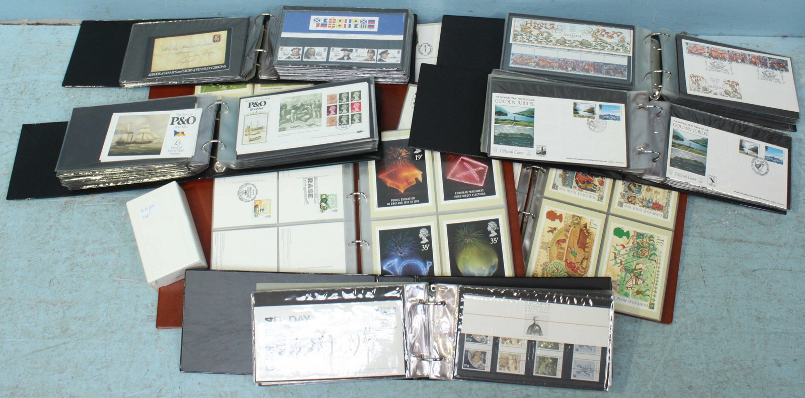 A collection of approximately 280 first day covers and special mint stamps etc. across seven albums,