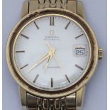 An Omega Seamaster gent's wristwatch with date aperture, silvered dial with batons denoting the