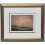 David Ward 'The Waverley at Twilight', signed limited edition colour print number 461/500.